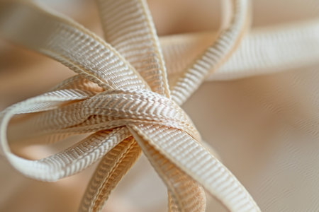 Abstract close-up of ruffled fabric texture. Macro photography with a focus on textile details. Design for fashion, textiles, backgroundの素材