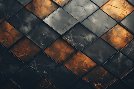 A metallic texture with a gradient from burnt orange to dark, giving a rustic yet modern lookの素材