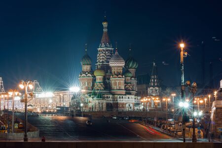 View to St. Basil's Cathedral, Red Square, Autumn 2015の写真素材