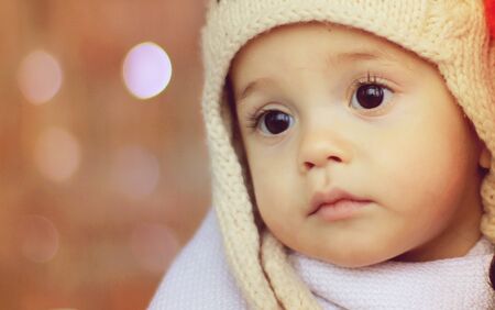 Cute Christmas boyの写真素材