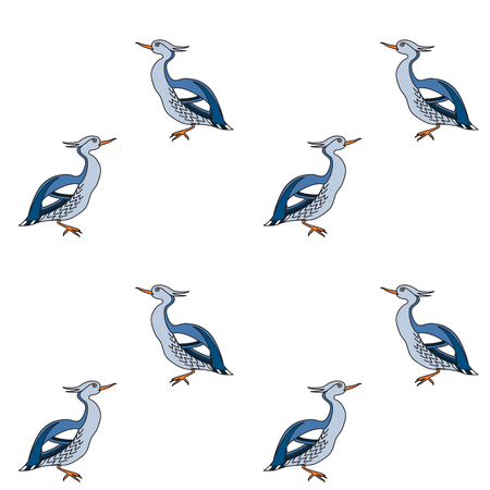 Seamless pattern with ducks.のイラスト素材