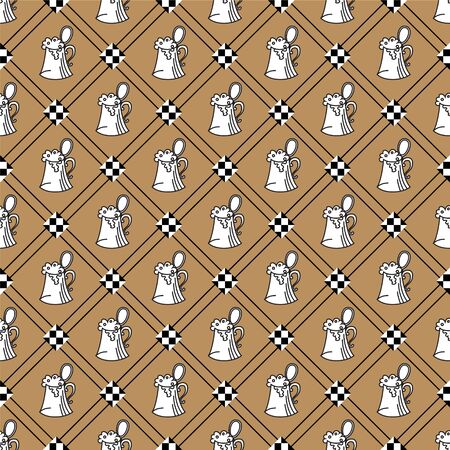 Seamless pattern with beer mugs. Patterns can be used as background, fabric print, texture, wrapping paper, web page backdrop, wallpaper. Vector illustration.のイラスト素材
