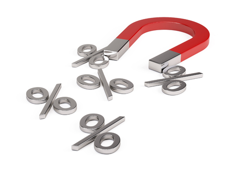 Percents and magnetの写真素材