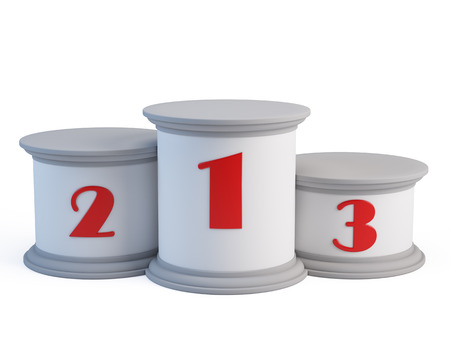 Pedestal isolated on whiteの写真素材