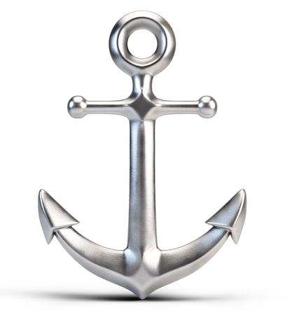 Anchor on a white backgroundの写真素材