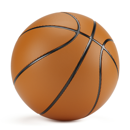 Basketball isolated on white background. 3d renderingの写真素材