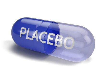 Empty pill with a placebo effect. 3d illustrationの写真素材