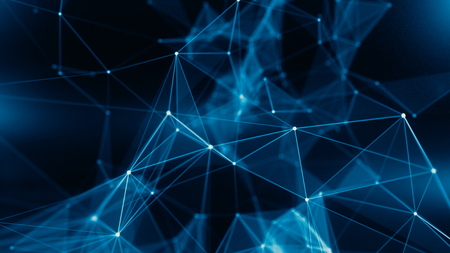 Concept of Network, internet communication. 3d illustrationの写真素材