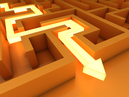 Exit from labyrinthの写真素材