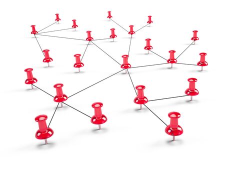 Concept of Network, internet communication. 3d illustrationの写真素材