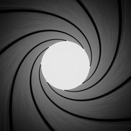 A view through swirling gun barrel - 3d renderingの写真素材