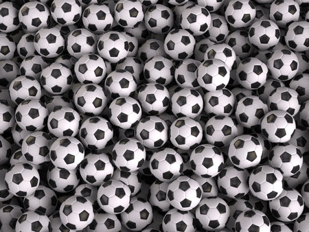 Soccer Ball background. 3d renderingの写真素材