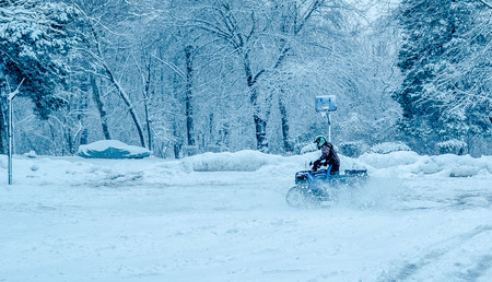 Winter, snow, nature fun. Riding.の写真素材