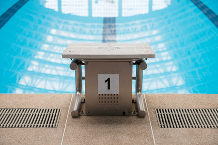 Swimming pool starting block No.1