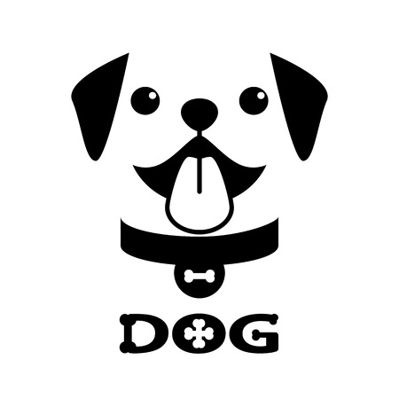 Smiling pitbull puppies on white background. のイラスト素材