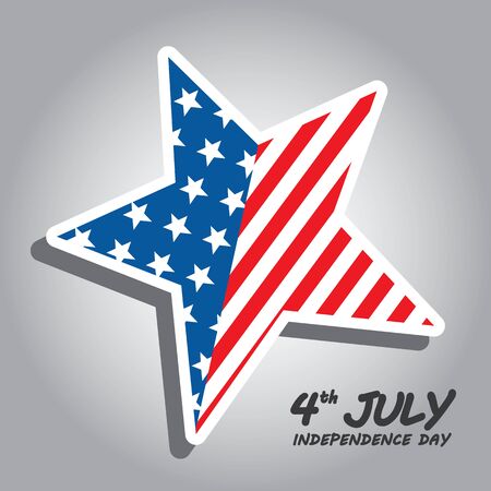 Star vector for 4 July American Independence Day. Icon symbol design. Vector illustration.のイラスト素材
