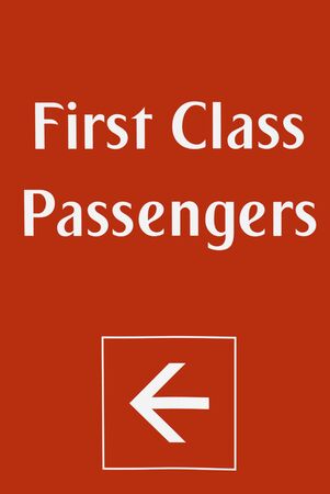 First class sign boardの写真素材