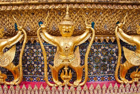 Golden Garuda at the grand palace, Bangkok, Thailand の写真素材