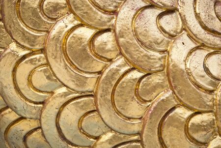 Golden dragon scale background textureの写真素材