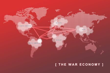 The global economy business concept, can be use for related global business, finance futuristic minimalist conceptsの写真素材