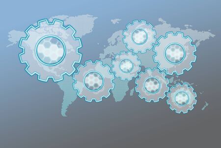 The global economy business concept, can be use for related global business, finance futuristic minimalist conceptsの写真素材
