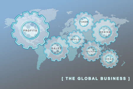 The global economy business concept, can be use for related global business, finance futuristic minimalist conceptsの写真素材