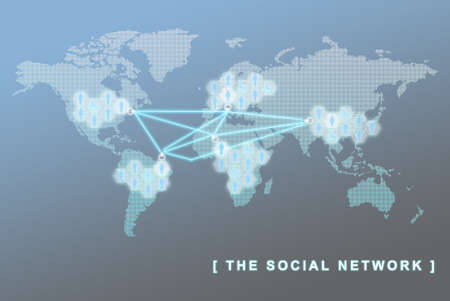 The global social network marketing business concept, can be use for related global business, marketing, and social networking futuristic minimalist conceptsの写真素材