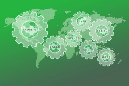 The global economy business concept, can be use for related global business, finance futuristic minimalist conceptsの写真素材