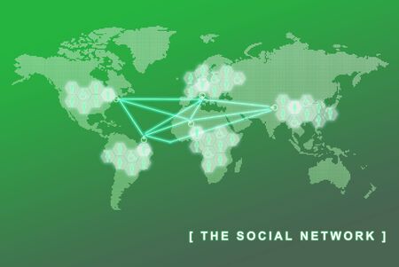 The global social network marketing business concept, can be use for related global business, marketing, and social networking futuristic minimalist conceptsの写真素材