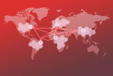 The global social network marketing business concept, can be use for related global business, marketing, and social networking futuristic minimalist conceptsの写真素材