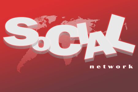 The global social network marketing business concept, can be use for related global business, marketing, and social networking futuristic minimalist conceptsの写真素材