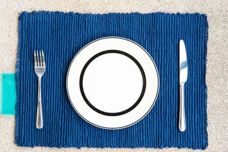General dinner and lunch set with fork and knife, can be use for food related concepts and backgroundの写真素材