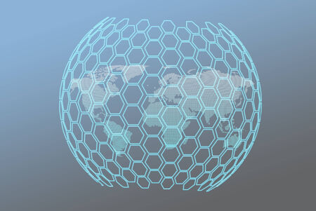 Abstract background base on wireframe shape, made from polygonの写真素材