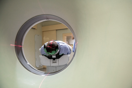 Patient in MRI macine.の写真素材