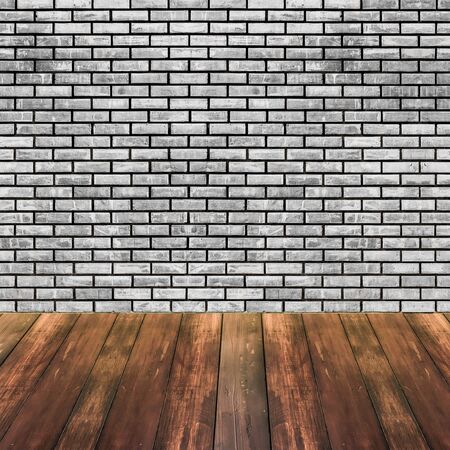Brick and wood texture backgroundの写真素材