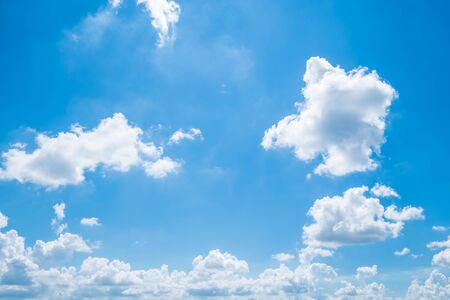 soft blue sky and white cloudの写真素材