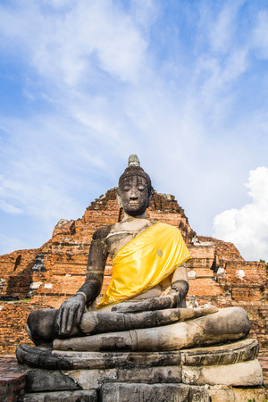 Buddha statue in Ayutthaya Thailandの写真素材