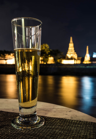 Beverages glass with nice viewの写真素材