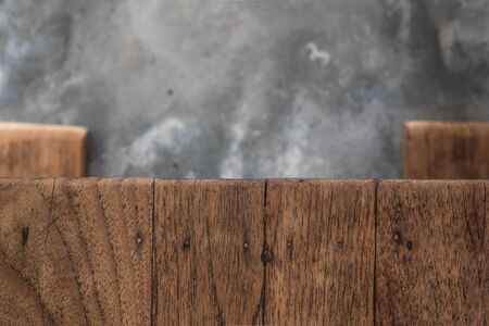 wooden texture with blur concreteの写真素材