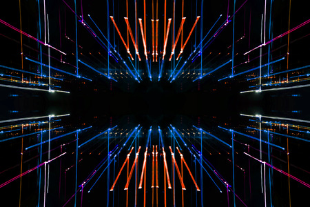 long exposure abstract speed motion lines of lightの写真素材