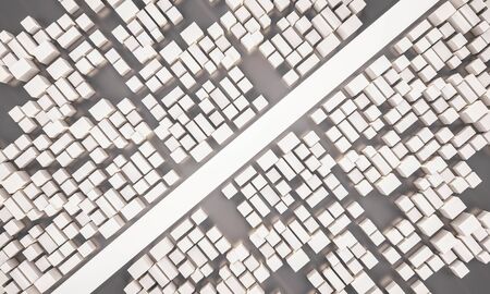 aerial view plan of modern cityの写真素材