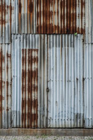 Old rusty zinc texture wallの写真素材