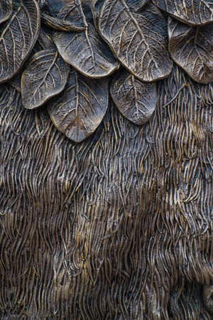 Copper leafs and fur textureの写真素材