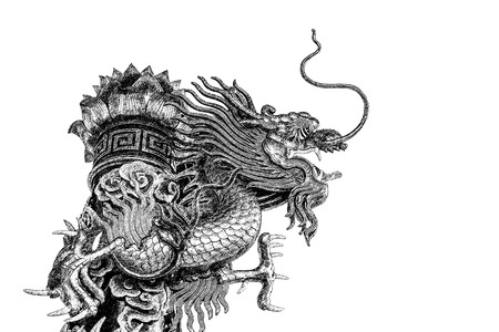 Abstract Chinese dragon graphicの写真素材