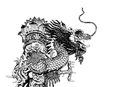 Abstract Chinese dragon graphicの写真素材