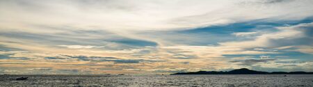 Panorama, Sea and Sky in eveningの写真素材