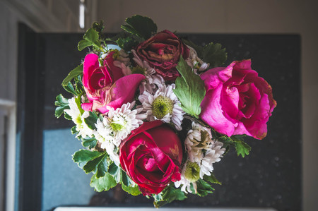 Vintage tone, soft focus, flower bouquetの写真素材
