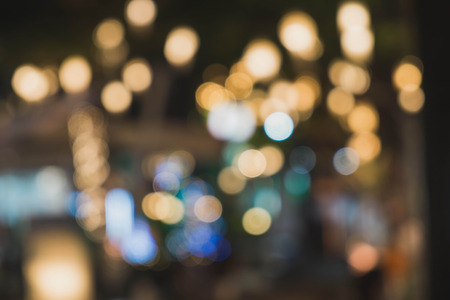 Blur Bokeh background of light in Christmas nightの写真素材