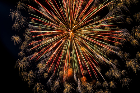 Close-up beautiful fireworksの写真素材
