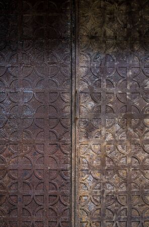 Rusty metal door patternの写真素材